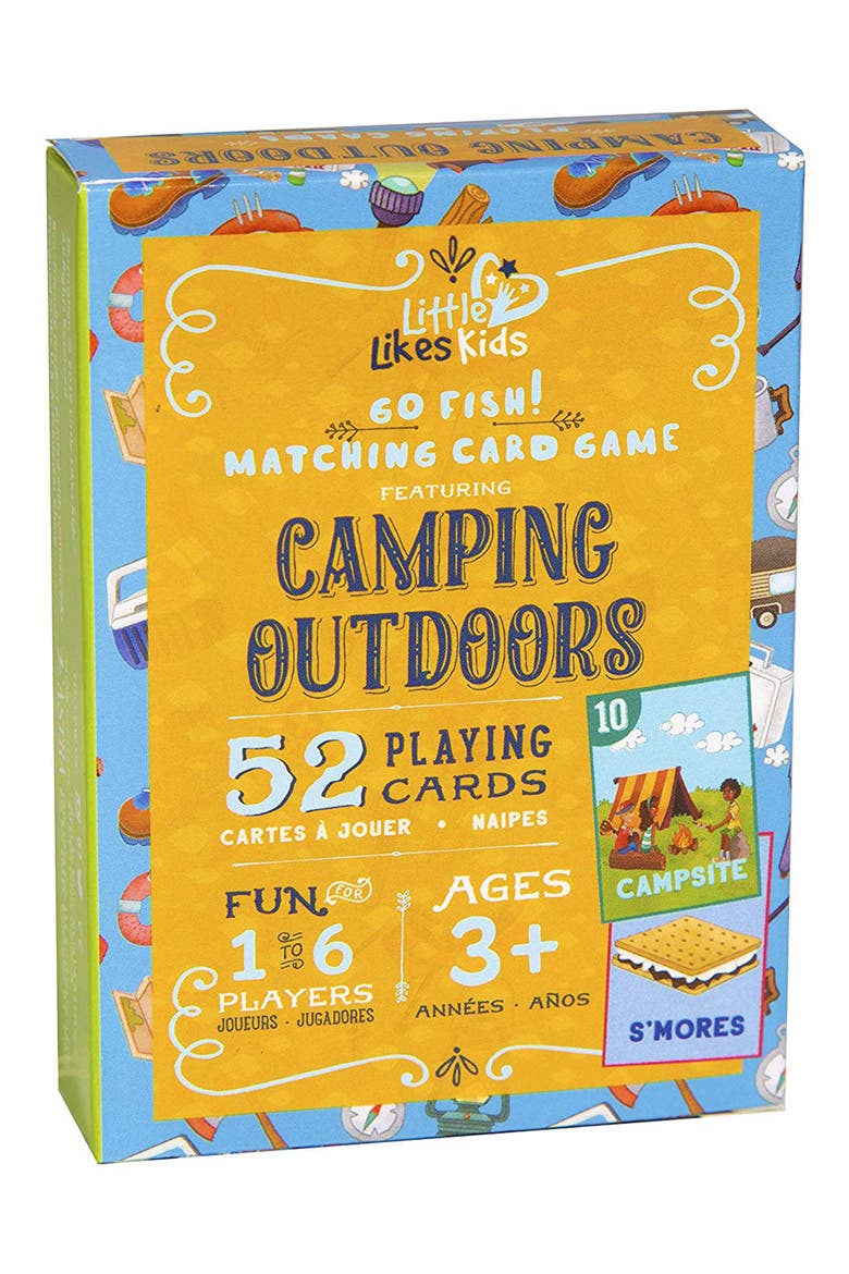 Little Likes Kids Camping Outdoors Go Fish Playing Cards Game, Main, color, MULTI