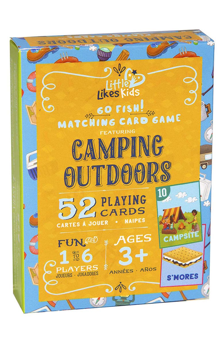 Upbounders<sup>®</sup> Little Likes Kids Camping Outdoors Go Fish Playing Cards Game, Main, color, 
