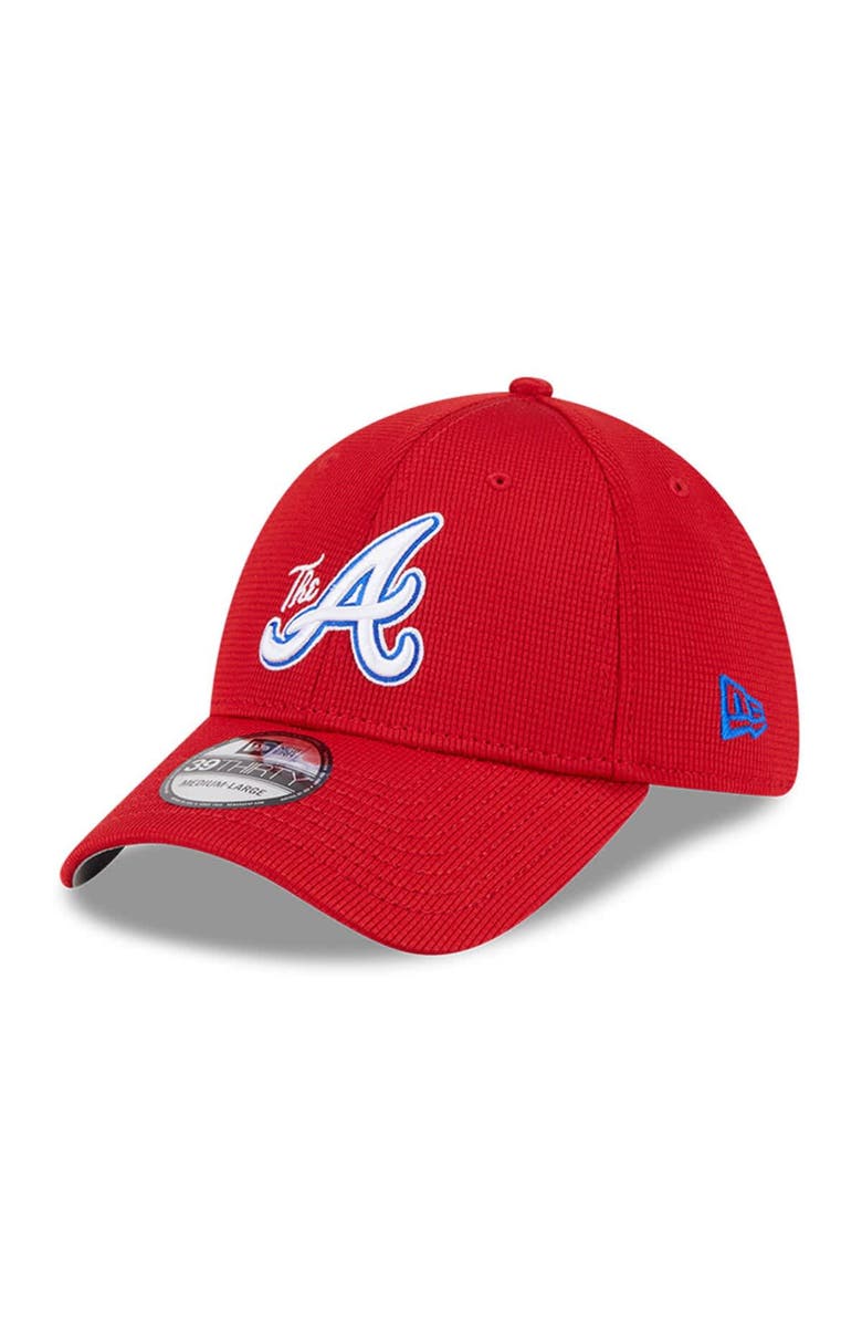 New Era Men's New Era Red Atlanta Braves City Connect Batting Practice 39THIRTY Flex Hat, Main, color, 