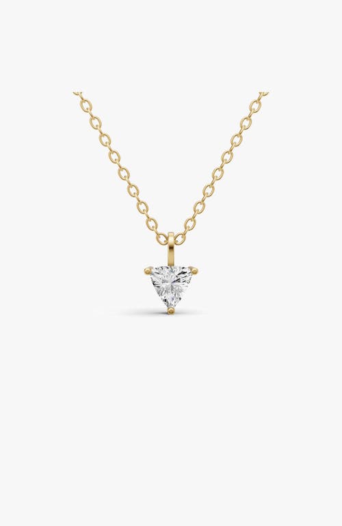 Sereia Official 14k Gold 0.5 Ct Lab Grown Trillion Shape Diamond Solitaire Pendant With Bail In Yellow Gold