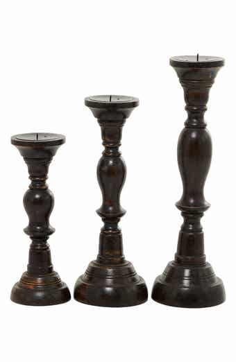 Wooden Candle Holder - Set of 3