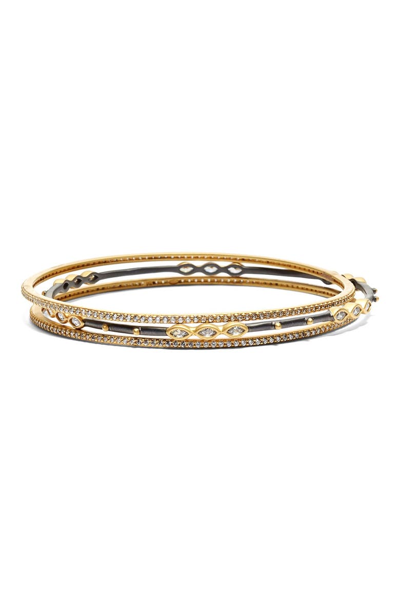 Encrusted Bangles, Main, color, GOLD/ GUNMETAL/ CLEAR