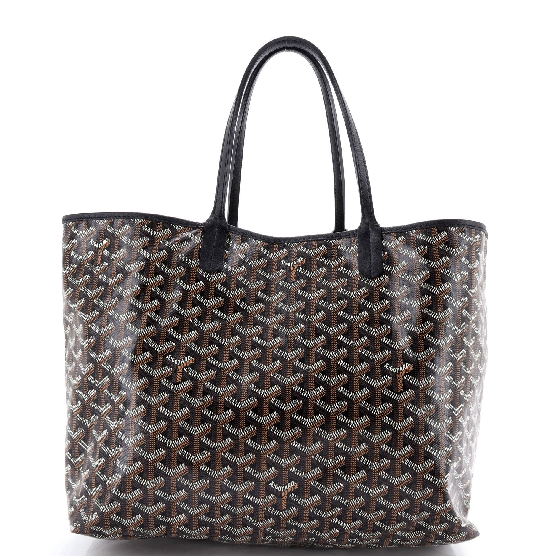 Pre-Owned Goyard Saint Louis Tote Coated Canvas PM, Main, color, Black