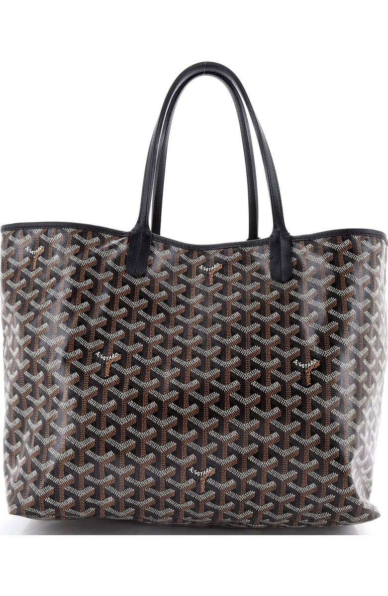 Pre-Owned Goyard Saint Louis Tote Coated Canvas PM, Main, color, Black