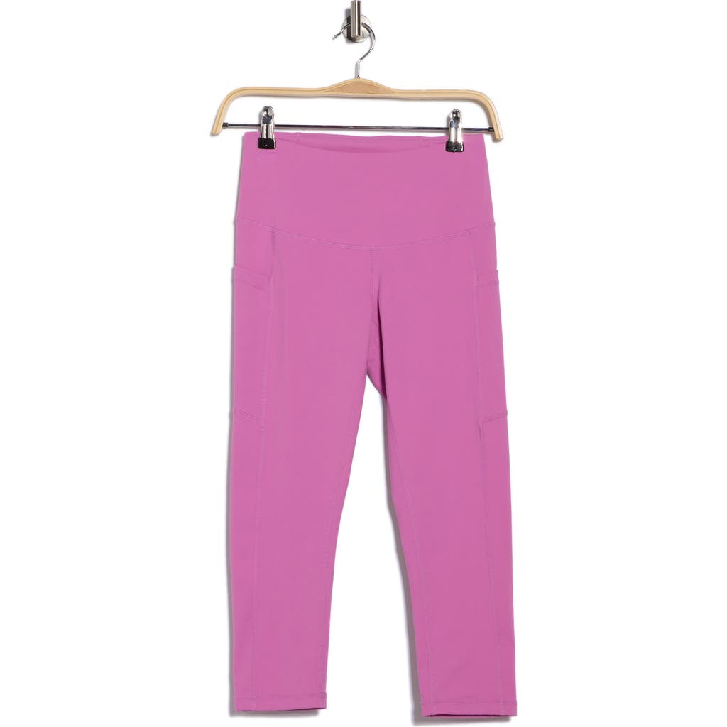 Z By Zella Perform High Waist Pocket Crop Leggings In Pink