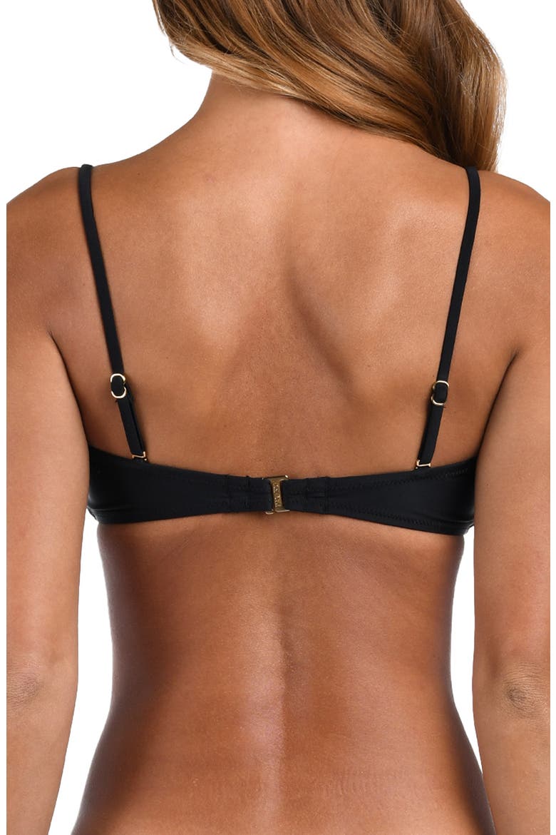 Krysta Bandeau Bikini Top, Alternate, color, BLACK