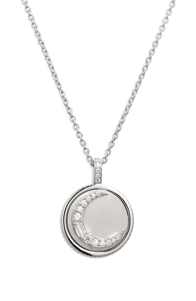 Nadri Crescent Pendant Necklace, Main, color,