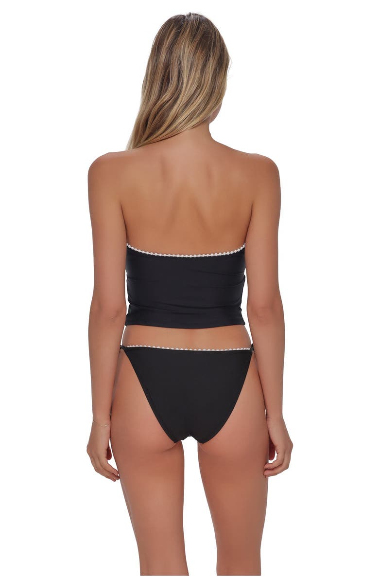 Swim Systems Pom Pom Dolly Crop Top Bikini Swimsuit, Alternate, color, Black