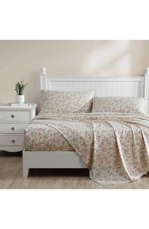 Laura Ashley Bonnie Cotton Sheet Set In Beige