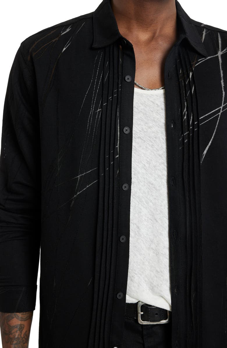 John Varvatos Phoenix Print Button-Up Shirt, Alternate, color,