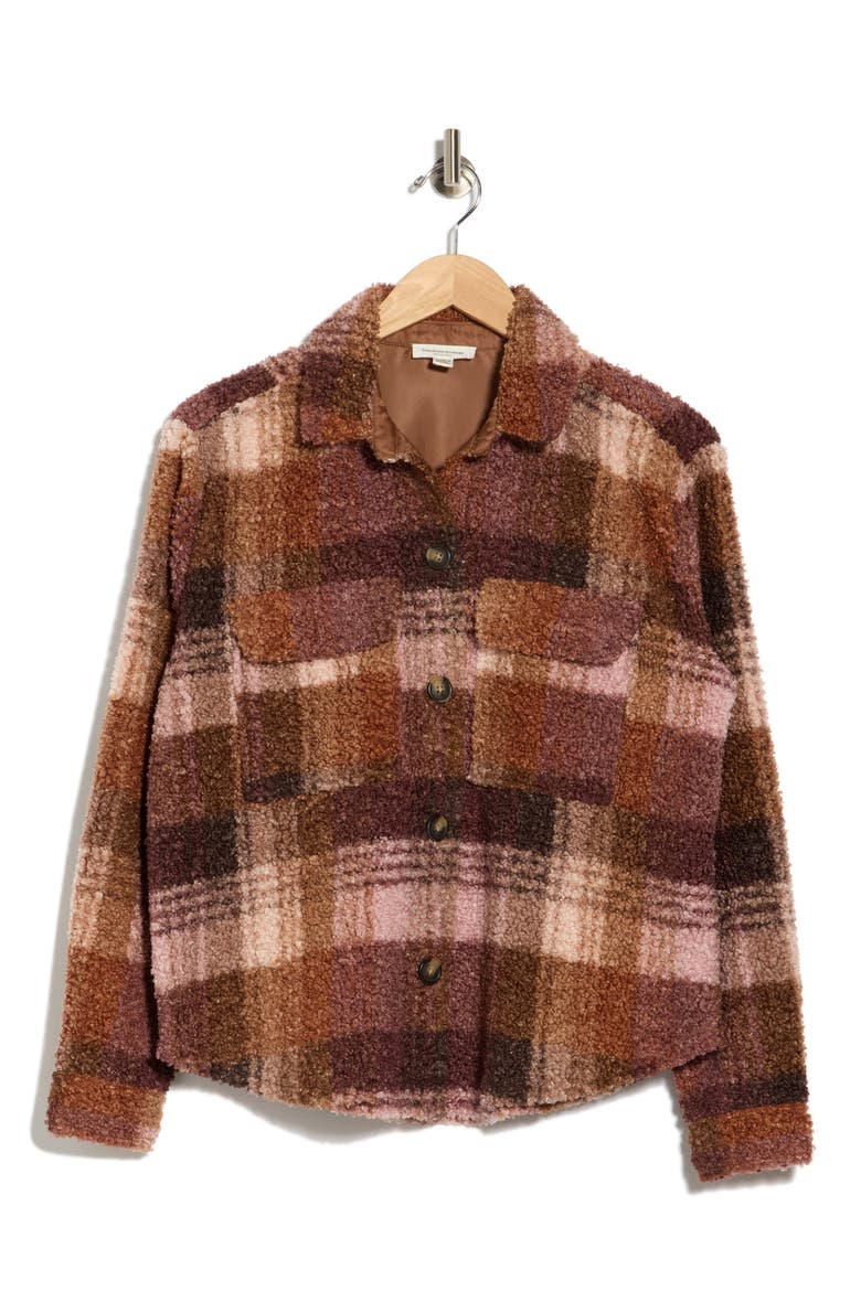 Tory Boxy Crop Plaid Shacket, Alternate, color, RUSTIC BLUSH