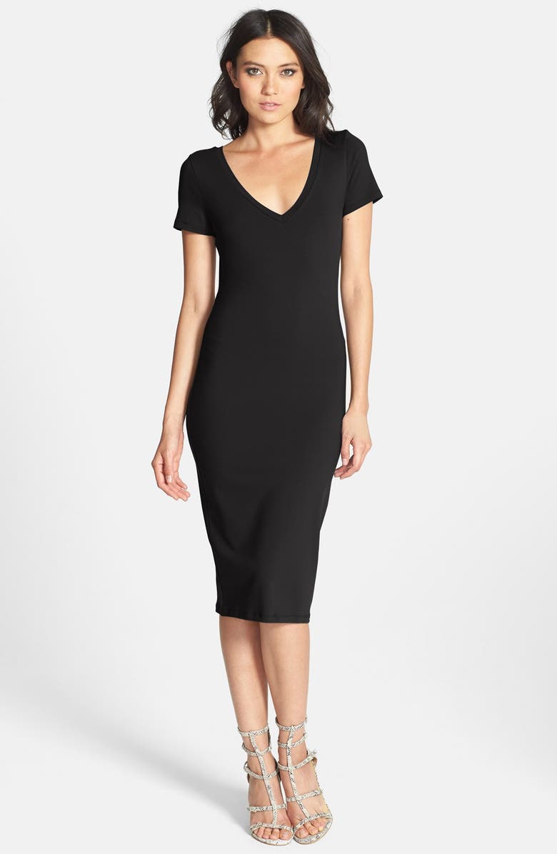 Leith V-Neck Body-Con Dress, Main, color,