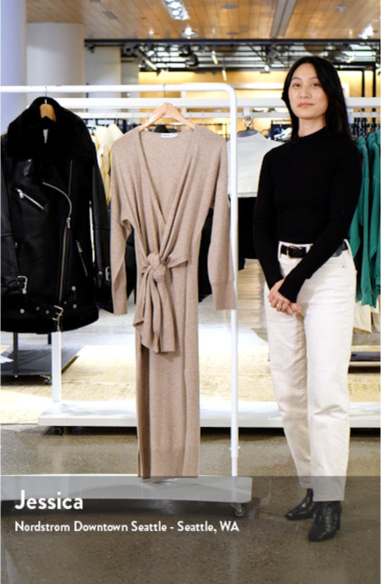 Skyla Long Sleeve Wrap Sweater Dress, sales video thumbnail