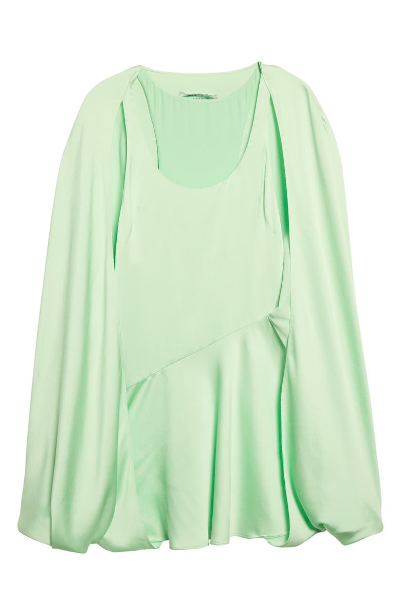 Stella McCartney Cape Detail Stretch Satin Minidress, Alternate, color, 