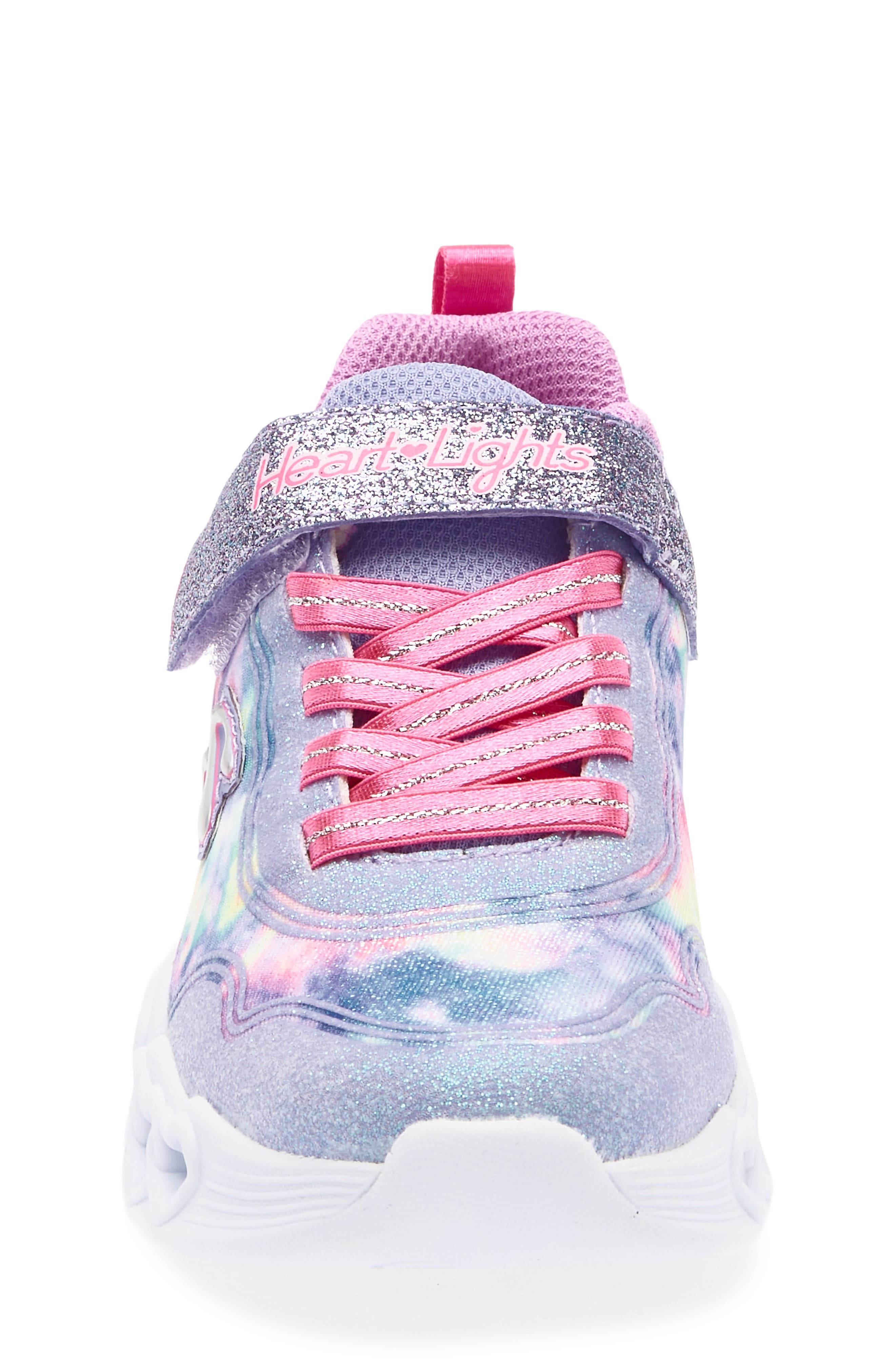 SKECHERS Infinite Heart Lights Light-Up Sneaker, Alternate, color, Lavender Multi