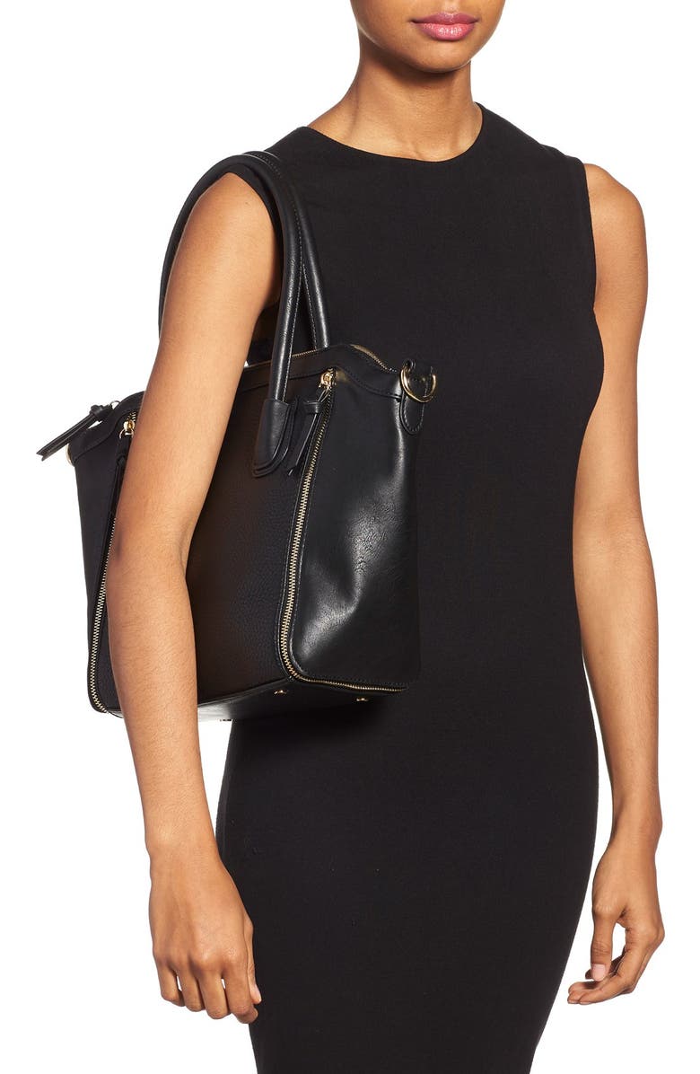 Sole Society 'Kaylen' Faux Leather Crossbody Satchel, Alternate, color,