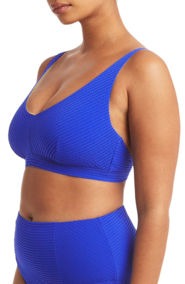 Sea Level Bralette Swim Top, Alternate, color, Cobalt