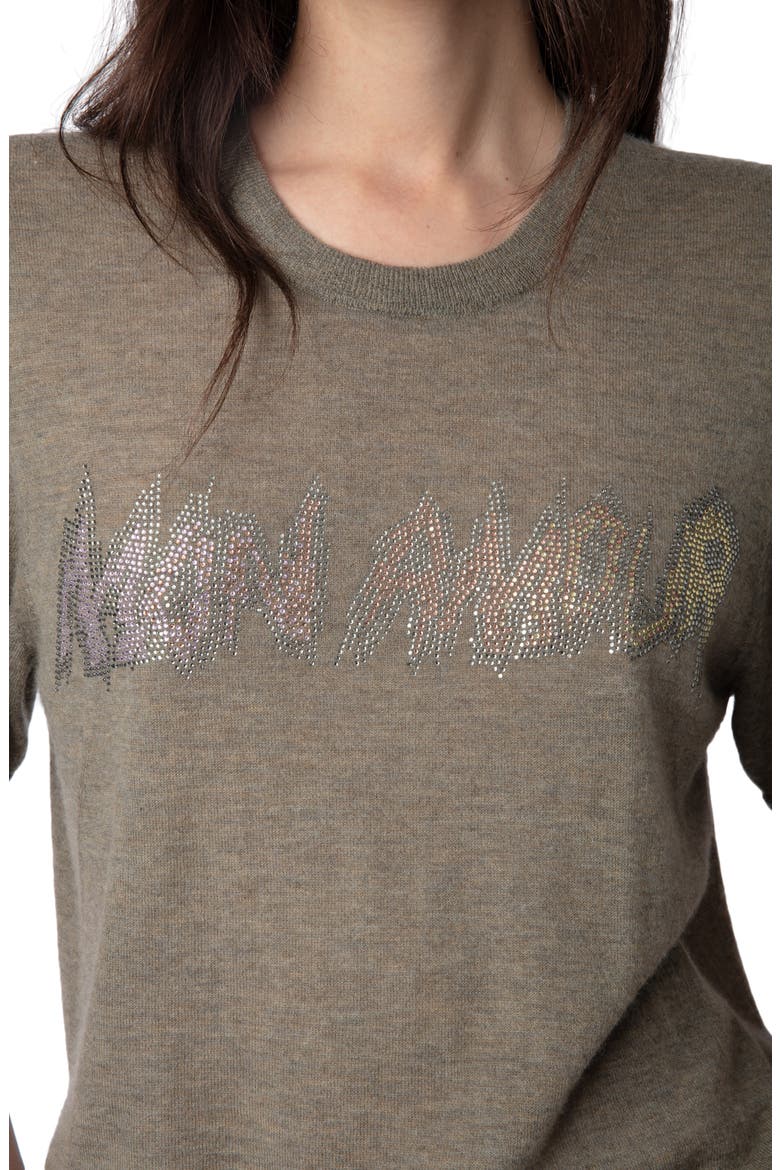 Ida Mon Amour Cashmere Sweater, Alternate, color, KHAKI