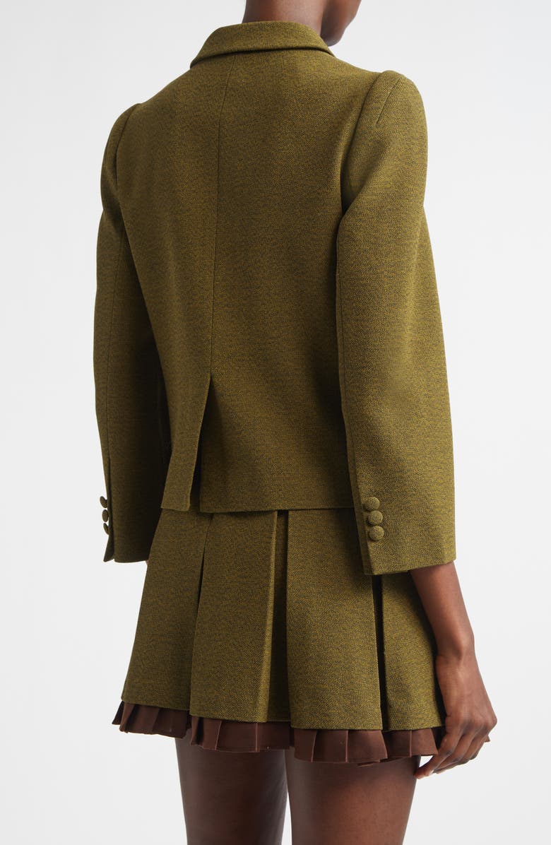 Shushu/Tong Wool Twill Crop Jacket, Alternate, color, Green