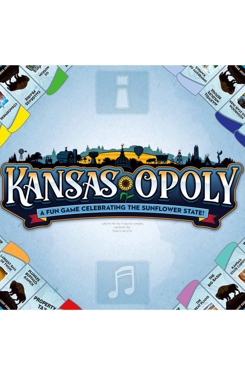 Late for the Sky Kansasopoly Monopoly Board Game, Alternate, color, Multicolored