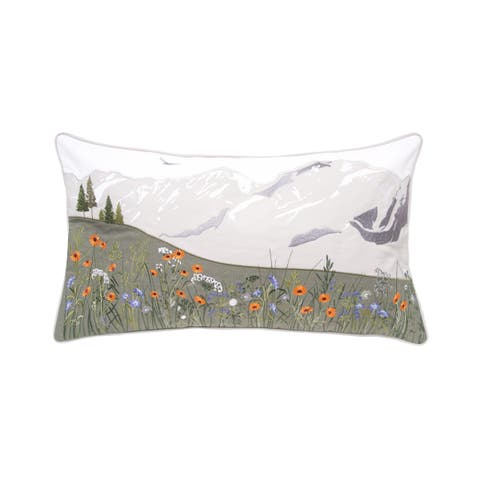 Mountain Wildflowers Indoor/Outdoor Lumbar Pillow