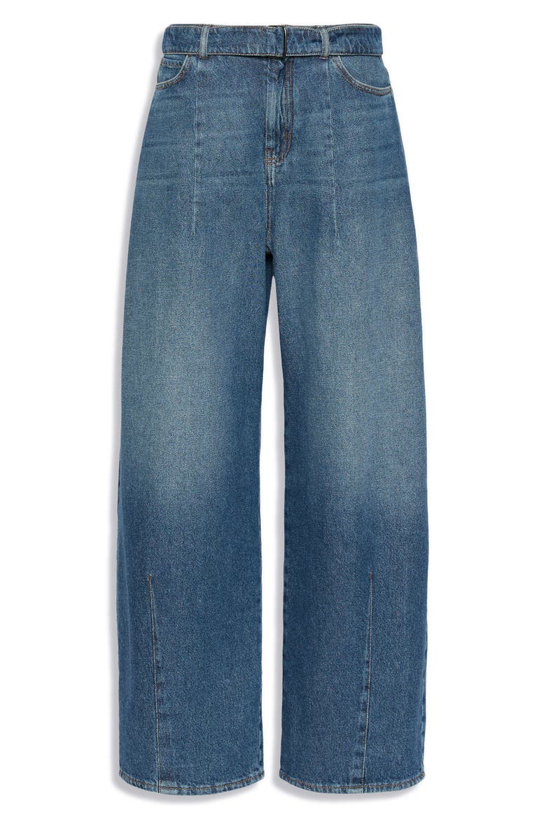 Madia Belted Wide Leg Jeans, Alternate, color, NAVY