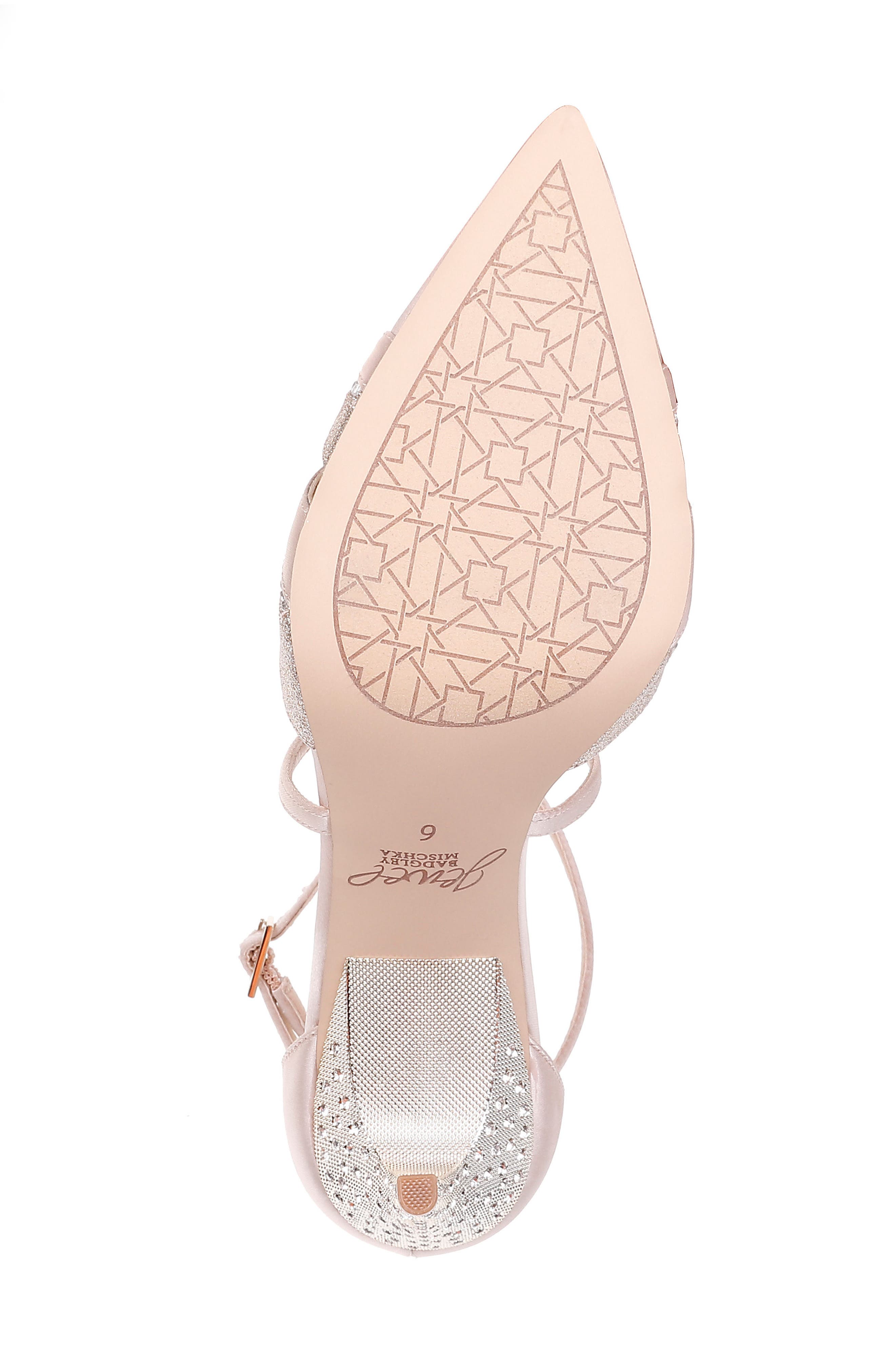 Embellished Cross Strap Sandal, Alternate, color, CHAMPAGNE SATIN