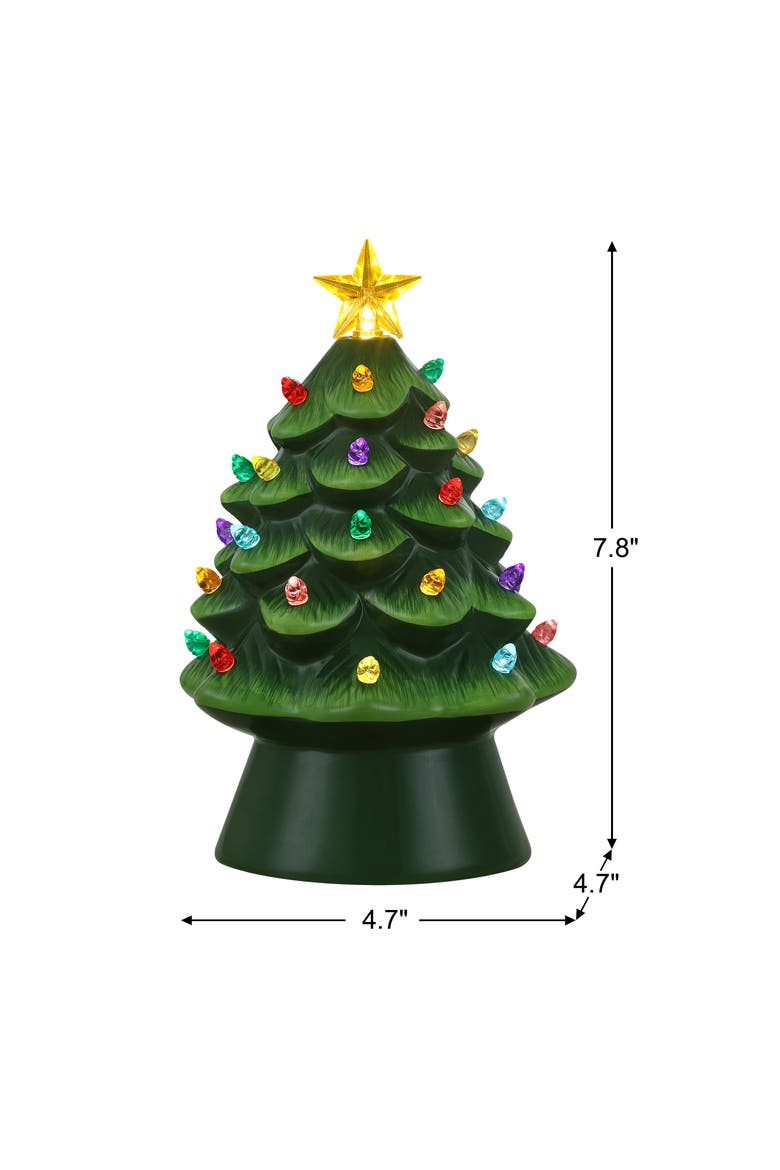 8 in. Nostalgic Ceramic Tree - Green, Alternate, color, Green