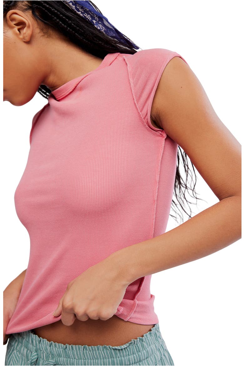 Ever Had Cap Sleeve Cotton T-Shirt, Alternate, color, STRAWBERRY RHUBARB