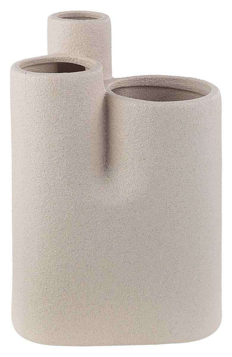 Renwil Fontain Ceramic Vase, Main, color, Cream