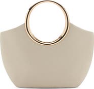 MANGO Faux Leather Bracelet Handle Bag