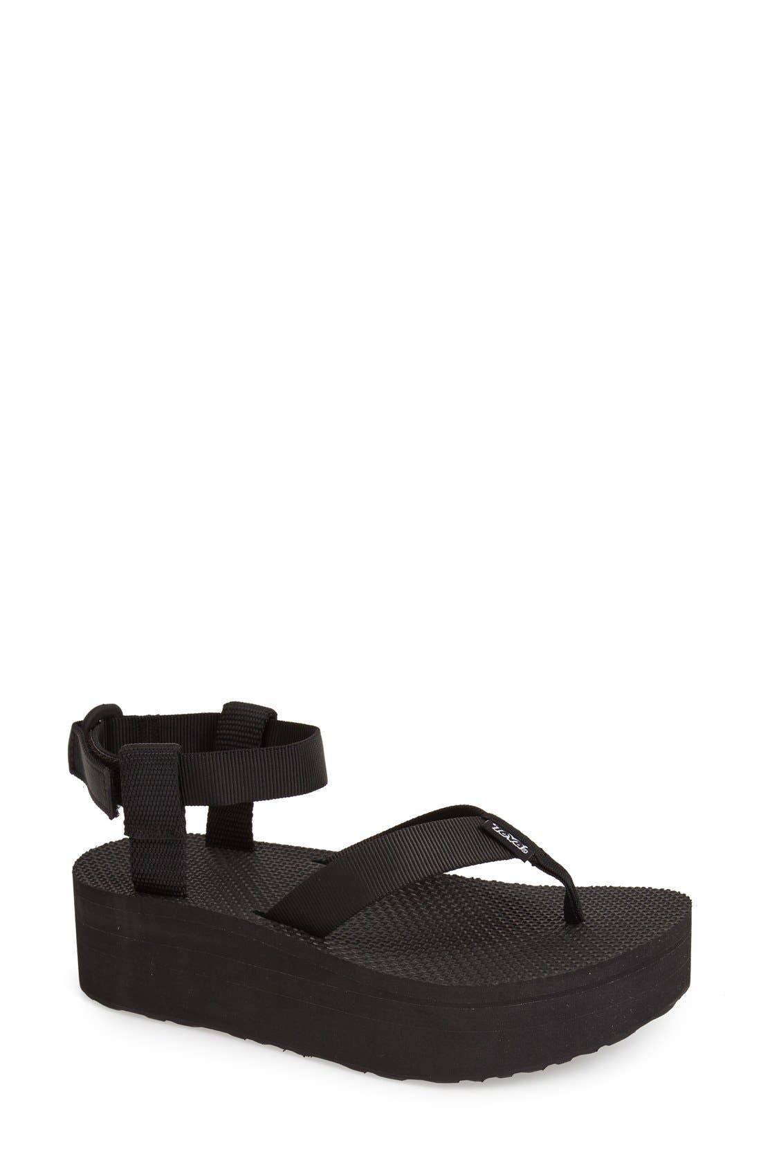 'Original' Flatform Sandal, Main, color, BLACK