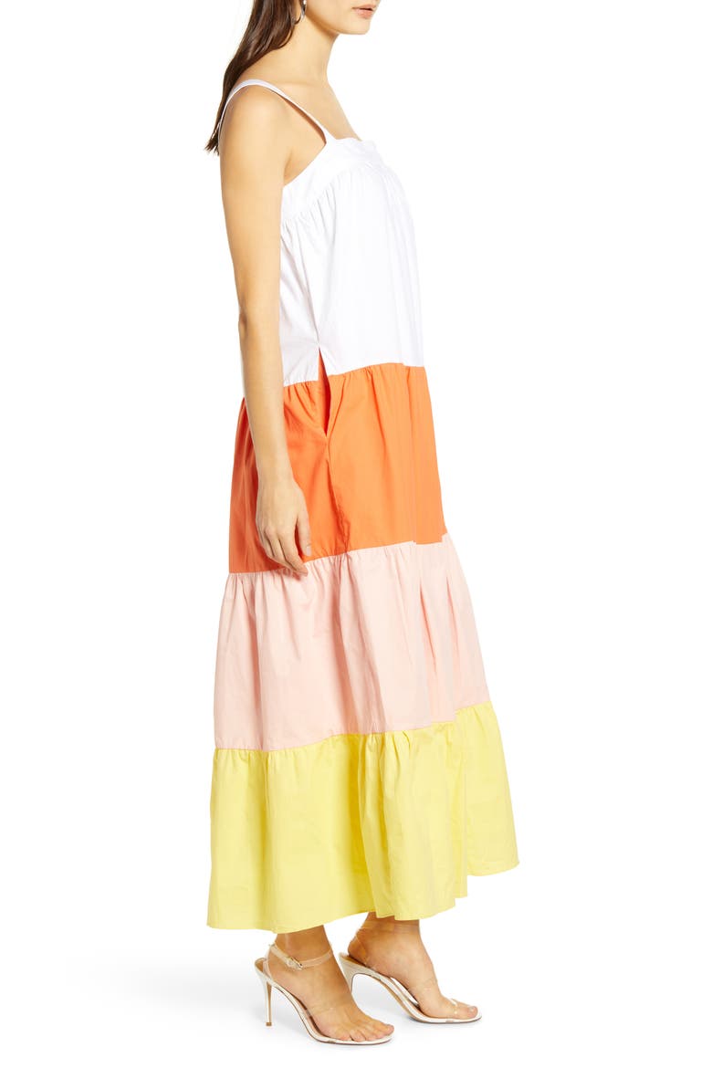 Colorblock Maxi Dress, Alternate, color, MULTI