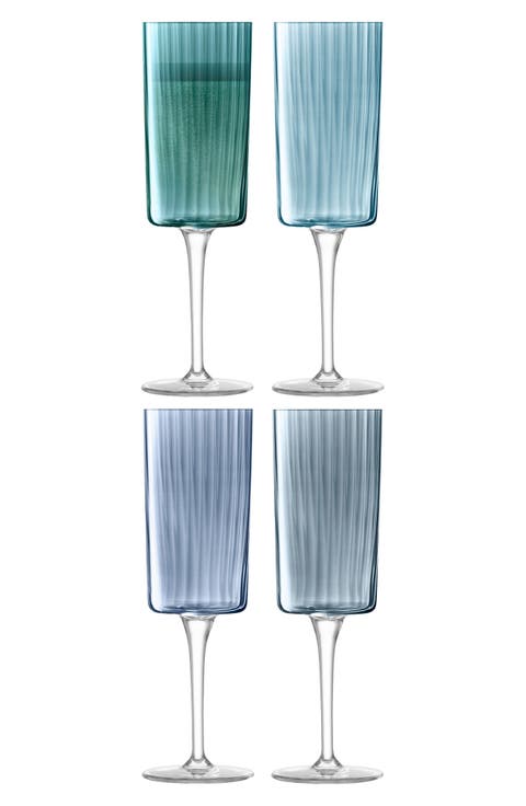 Gems Set of 4 Champagne Flutes