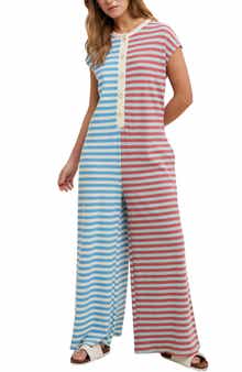 WISHLIST Colorblock Wide Leg Jumpsuit