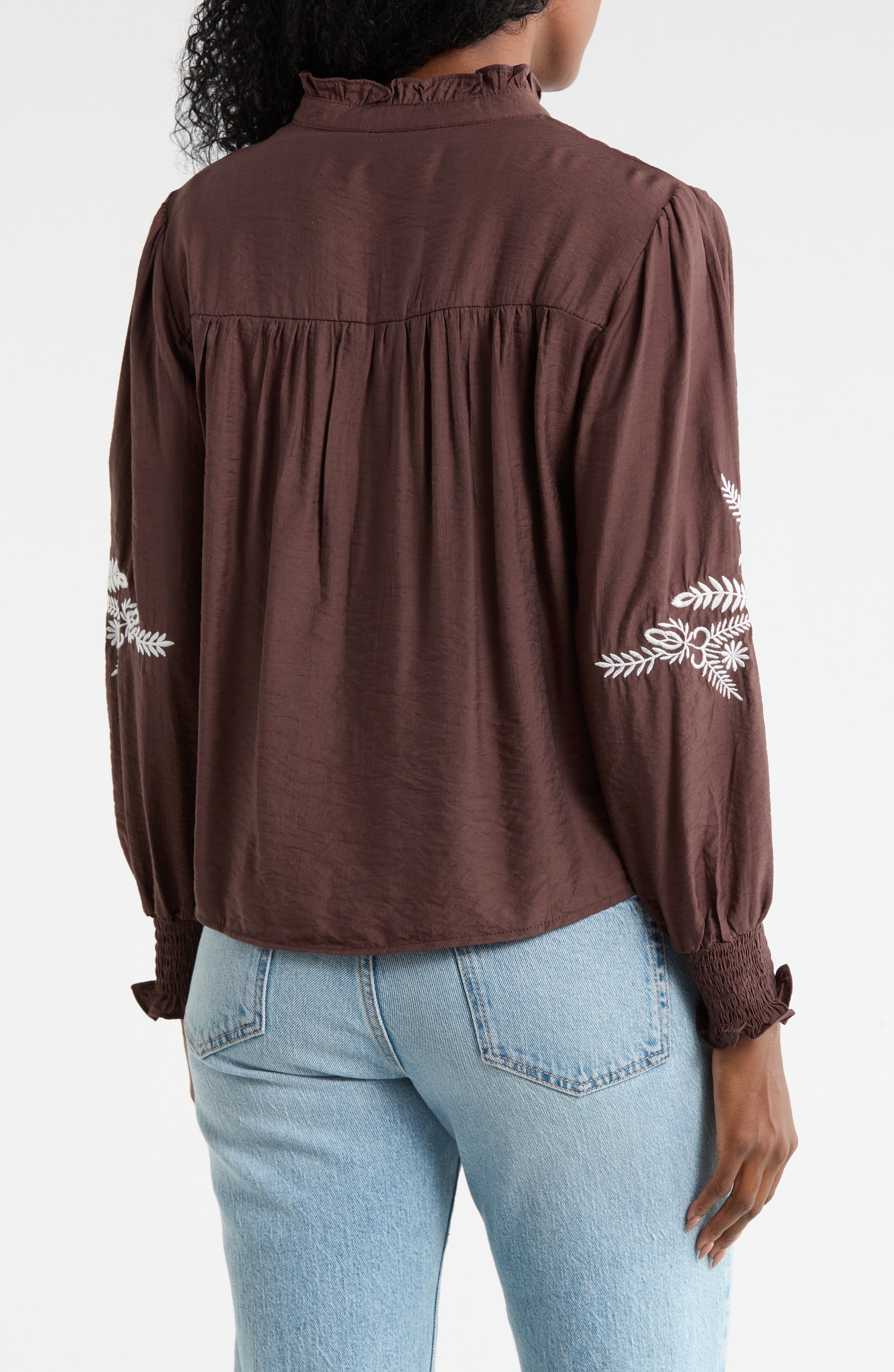 Embroidered Buttoned Top - image 4