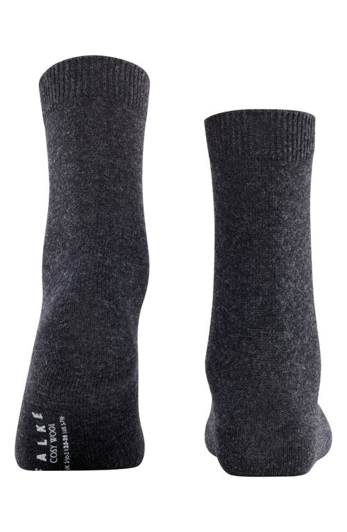 Falke Cosy Crew Socks In Anthracite