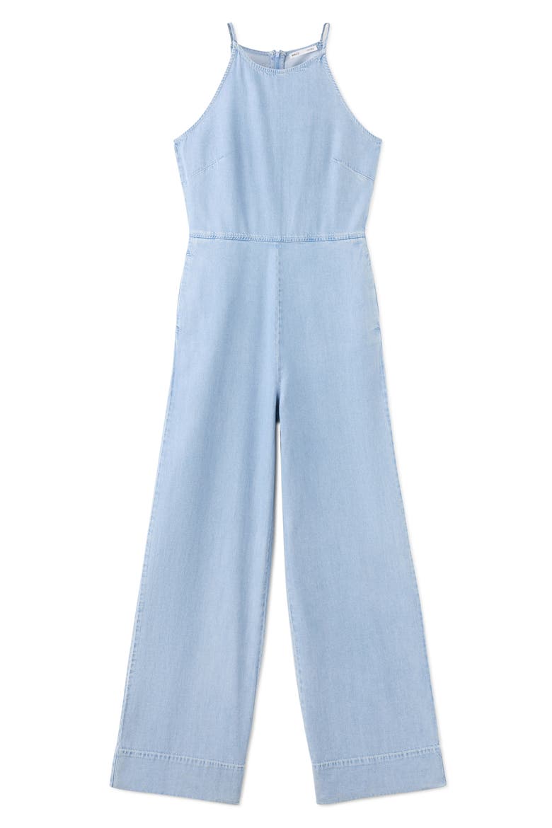 Denim Jumpsuit, Alternate, color, LIGHT BLUE