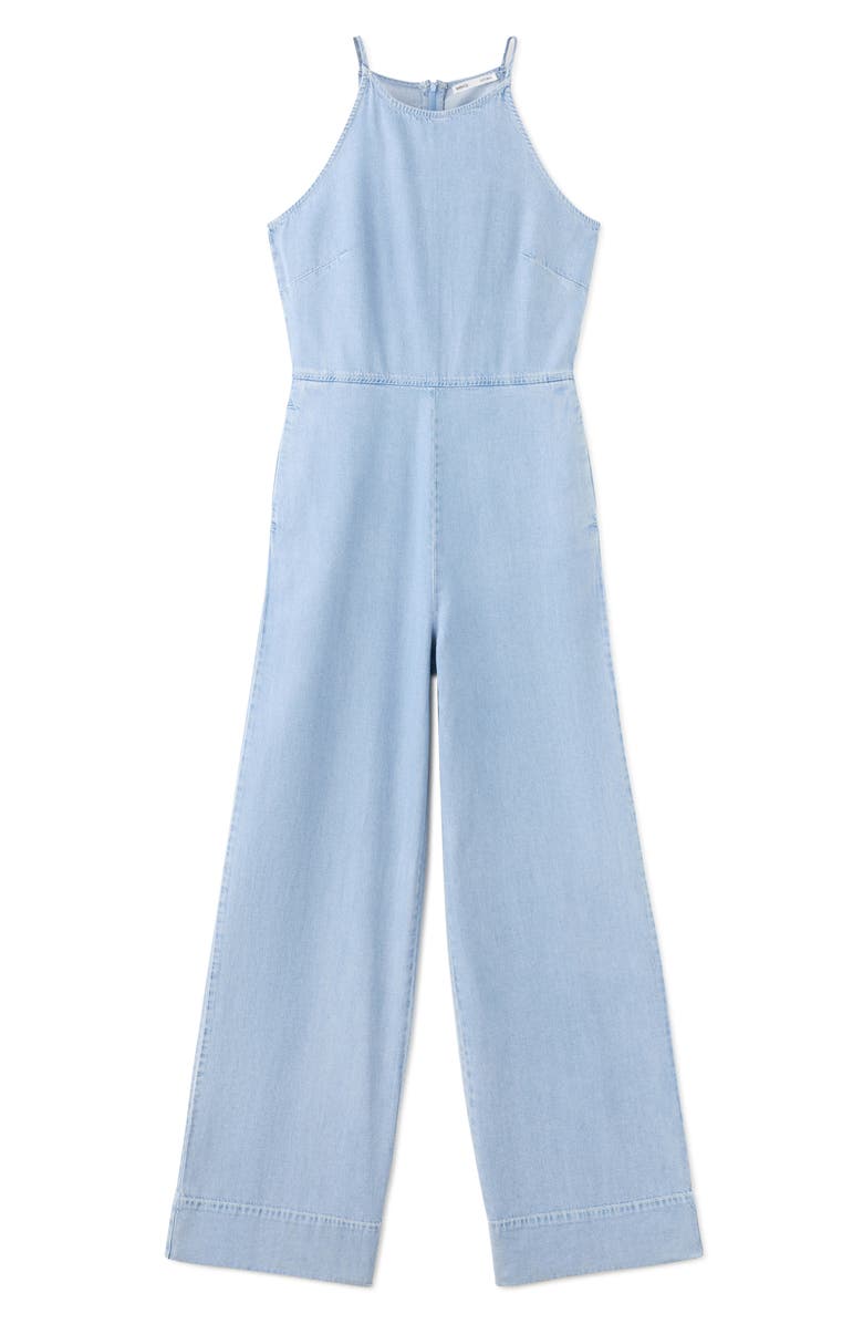 MANGO Denim Jumpsuit, Alternate, color, Light Blue