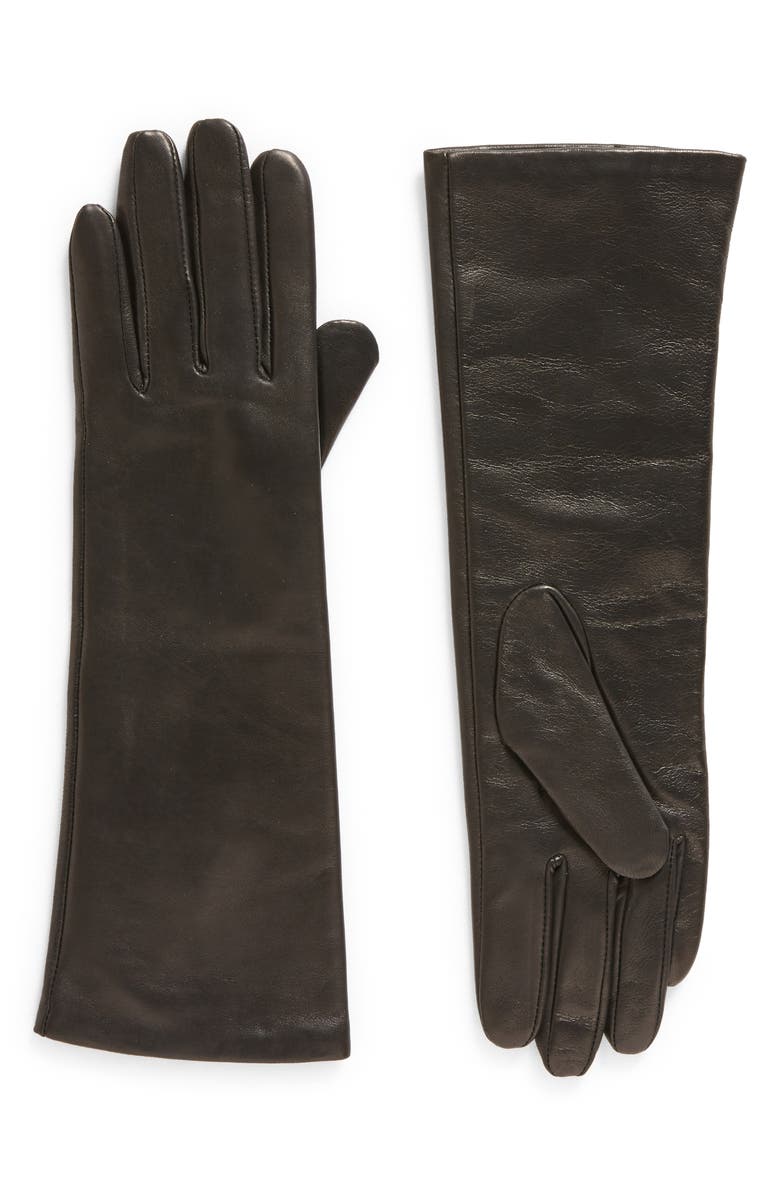 Vince Cashmere Lined Leather Gloves, Main, color, 