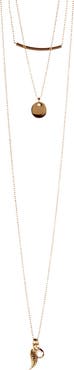 OLIVIA WELLES 14K Gold Plated Layered Mixed Necklace