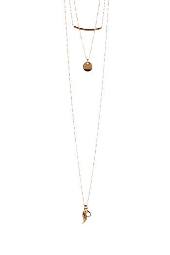 Olivia Welles 14k Gold Plated Layered Mixed Necklace