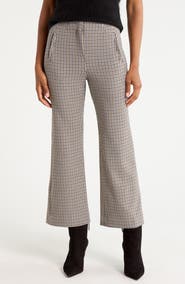 Veronica Beard Dova High Waist Wide Leg Crop Pants