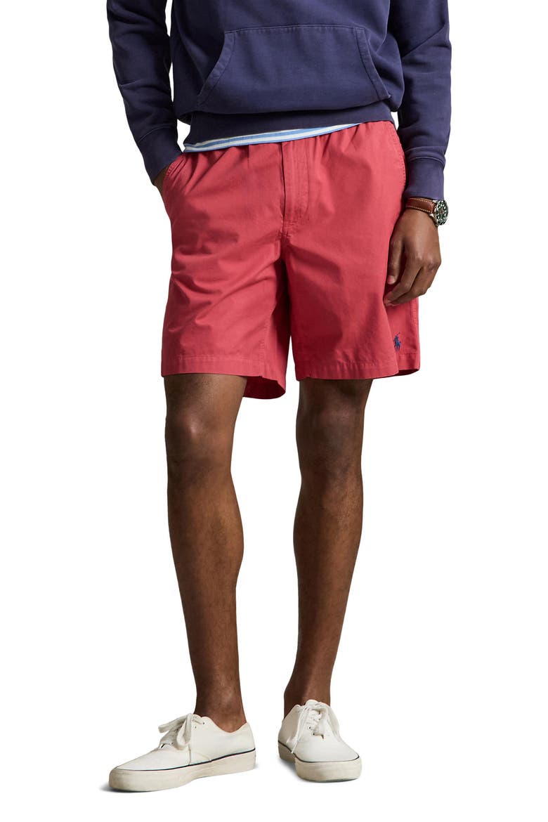 Prepster Cotton Twill Chino Shorts, Main, color, NANTUCKET RED