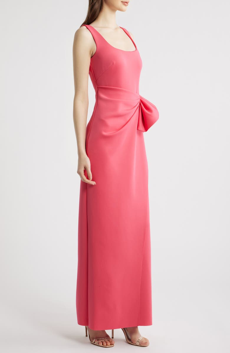 Vince Camuto Gathered Waist Column Dress, Alternate, color, Coral