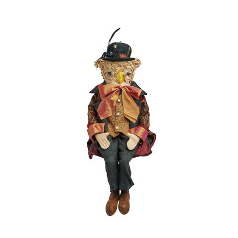 Mortimer Owl Joe Spencer Gathered Traditions Halloween Art Doll Figure