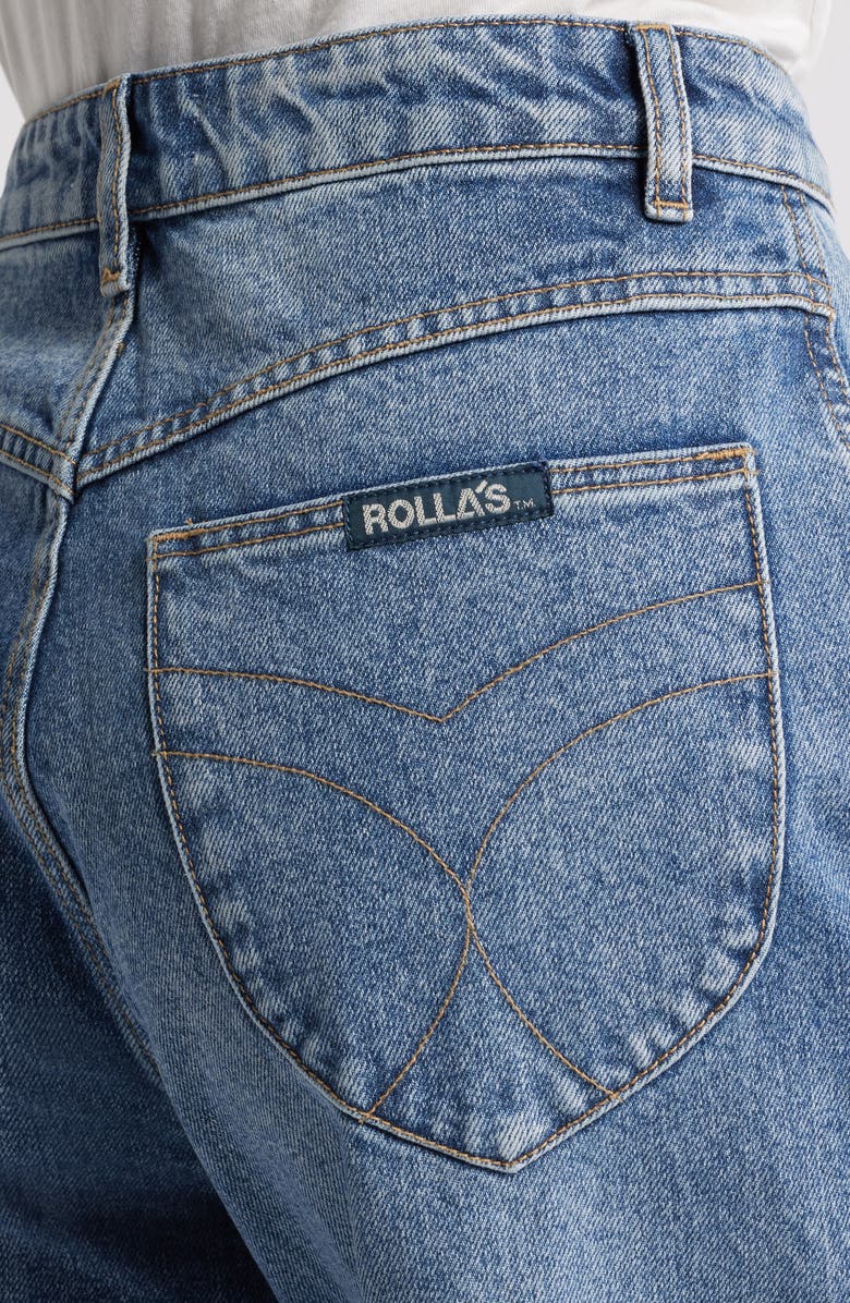 Rolla’s Studio Flare Faded Jeans, Alternate, color, Mid Vintage Blue