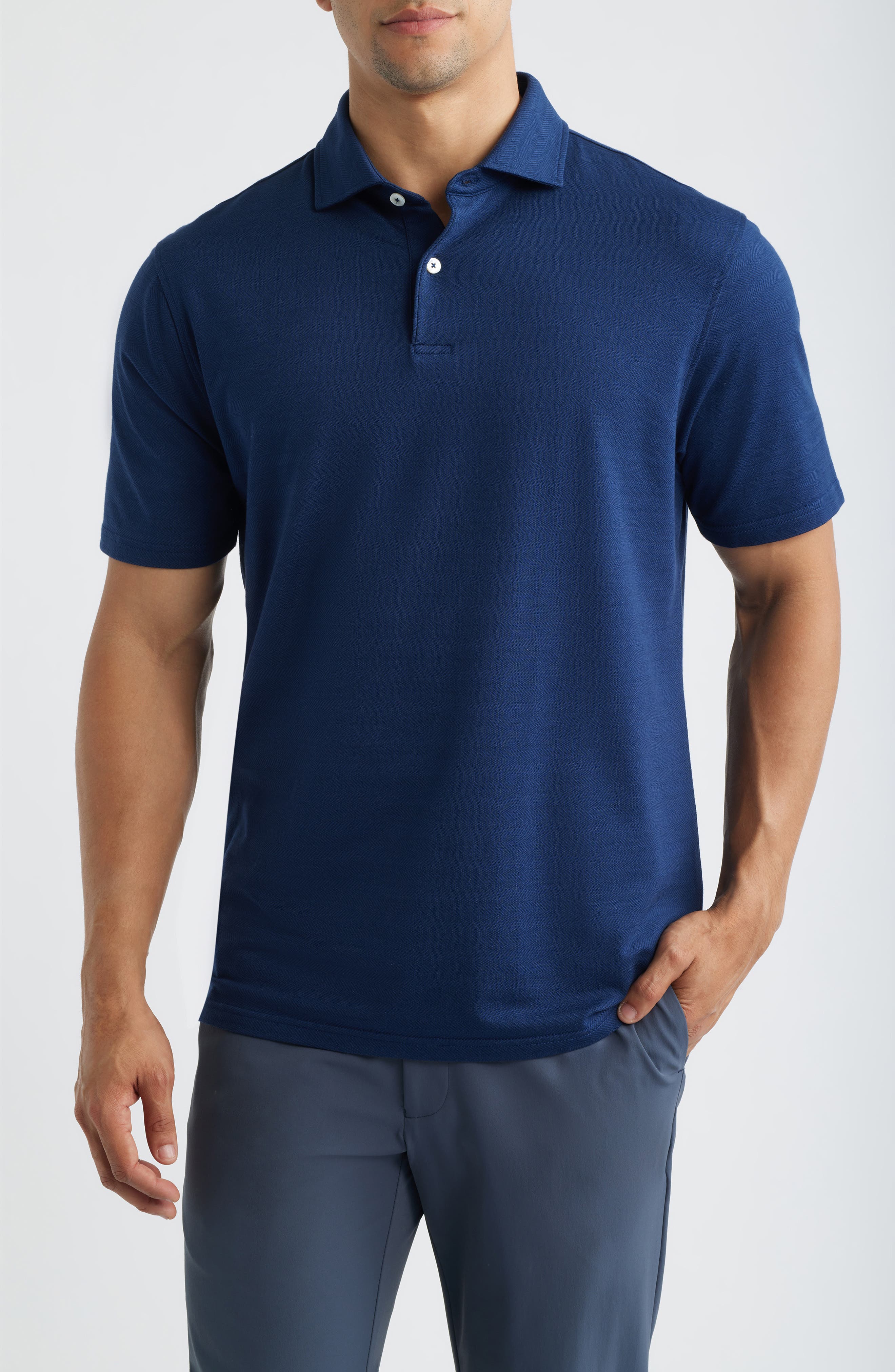 Crown Crafted Excursionist Flex Herringbone Polo - image 3