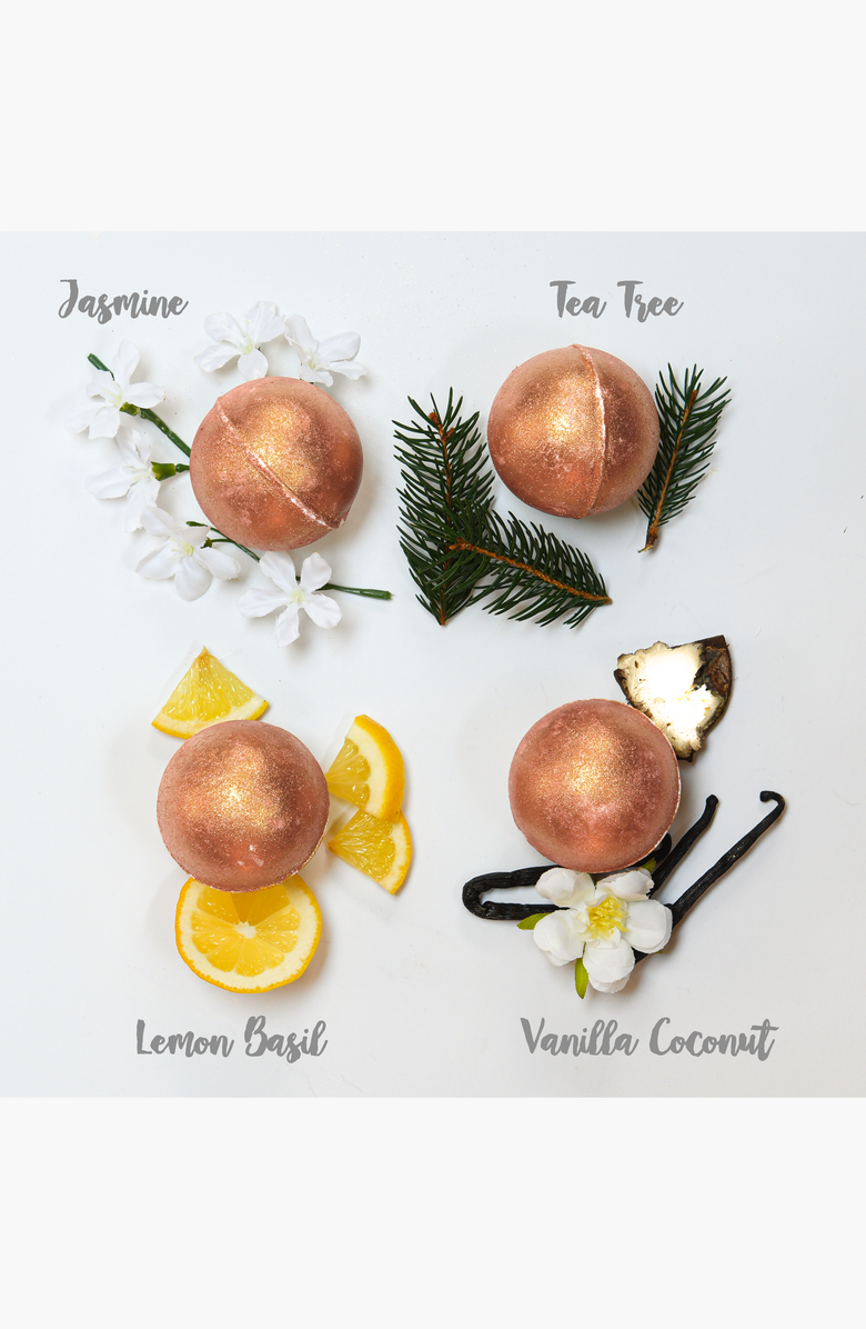 Lovery 24K Rose Gold Bath Bombs Gift Set, Alternate, color, Rose Gold