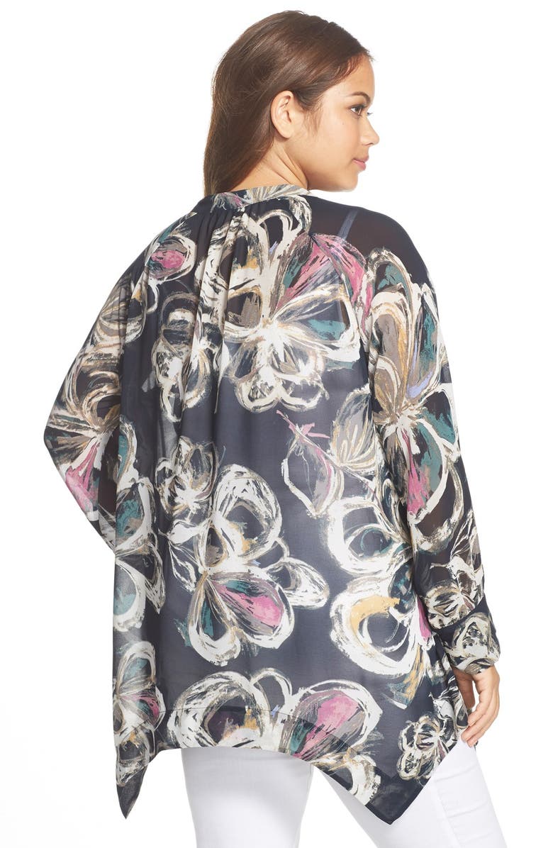 Melissa McCarthy Seven7 Pintuck Handkerchief Hem Top, Alternate, color, 